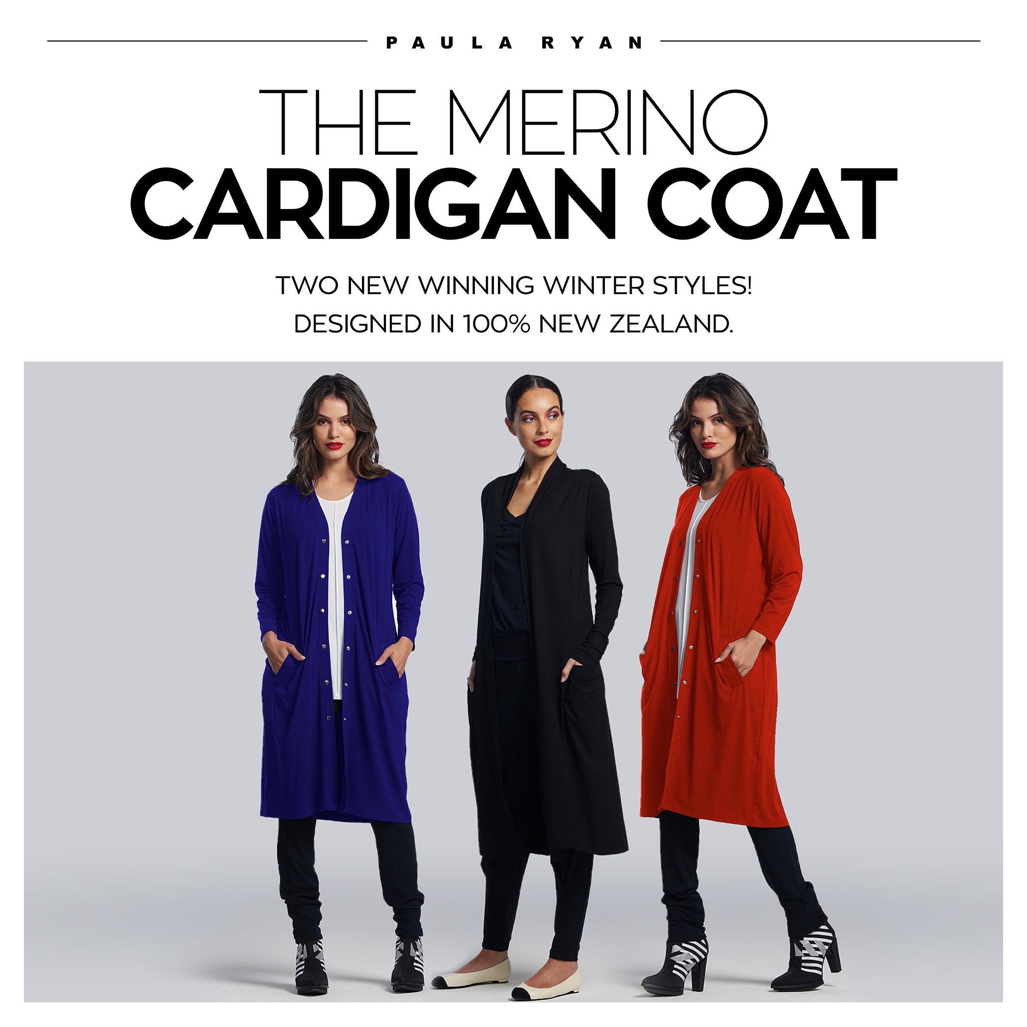 New This Week! Merino Cardigan Coats.
