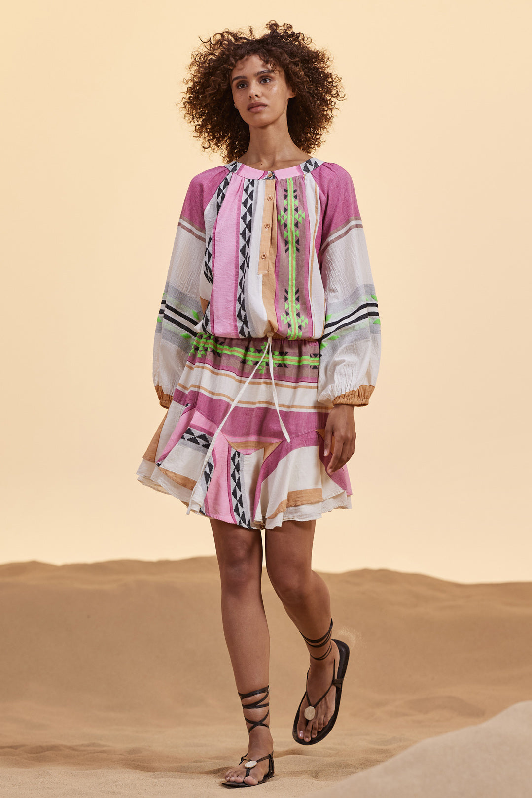 DEVOTION TWINS Natalia Skirt - Pink/Green - Magpie Style