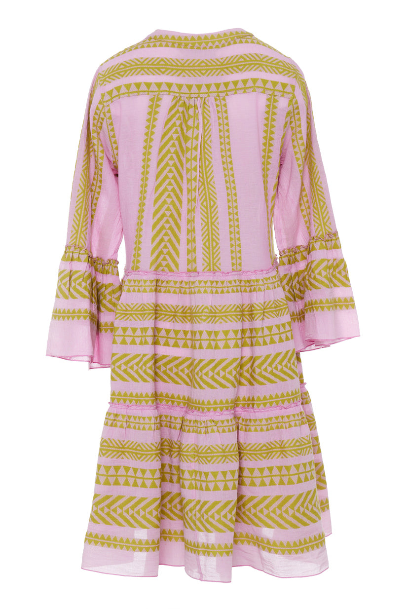 DEVOTION TWINS Ella Midi Dress - Lime/Pink - Magpie Style