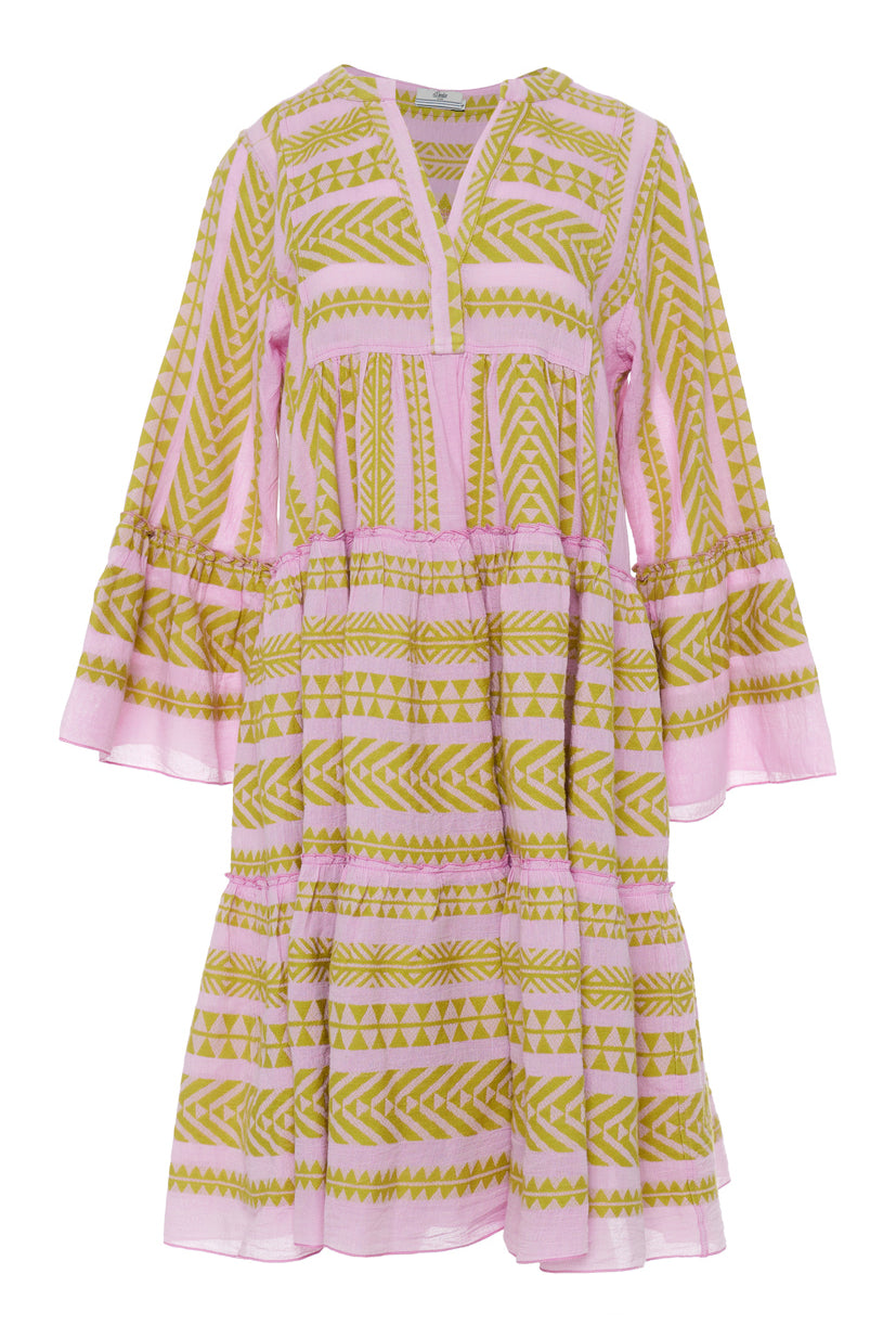 DEVOTION TWINS Ella Midi Dress - Lime/Pink - Magpie Style