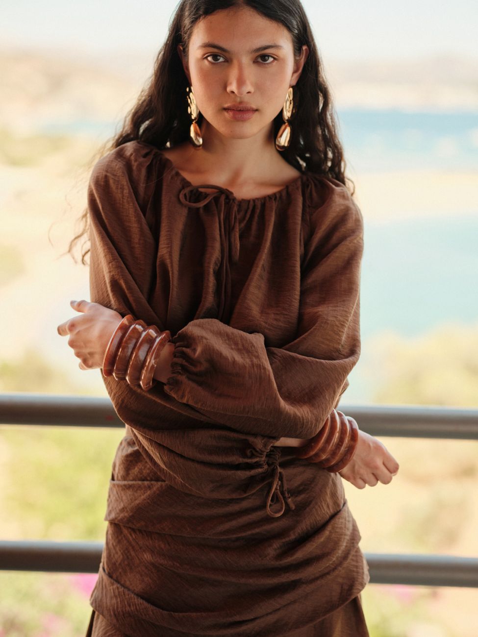 DEVOTION TWINS Petit Blouse - CHOCOLATE