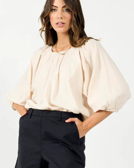 DRAMA THE LABEL Milos Top - Ecru - Magpie Style