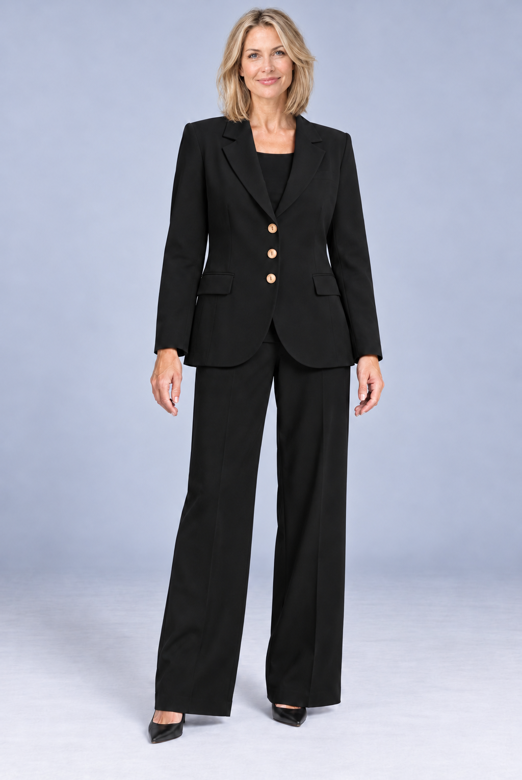 PAULA RYAN style 8395 Black jacket with style 4751 Black and style 9133 Black — clean model
