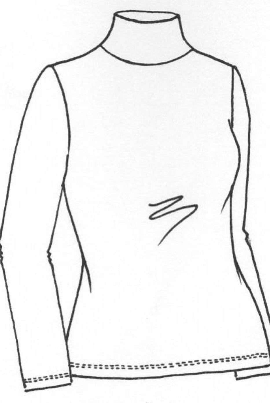 PAULA RYAN ESSENTIALS Slim Fit Long Sleeve Polo Neck Top - Merino - Paula Ryan