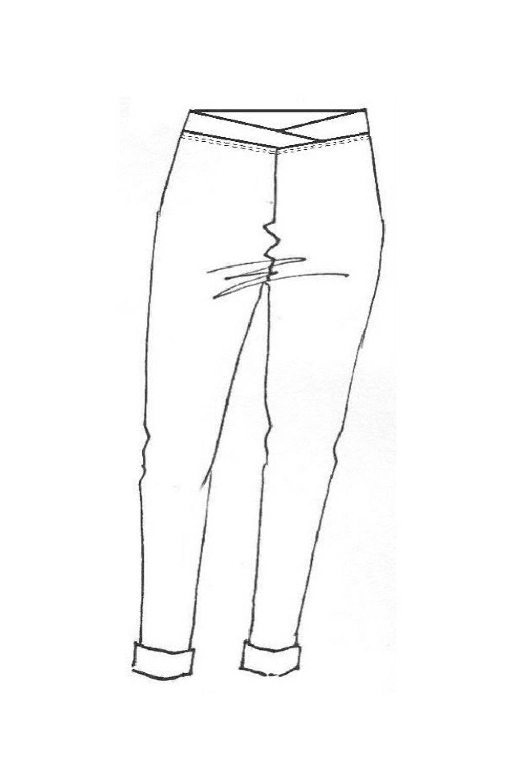 PAULA RYAN ESSENTIALS Slouched Cuffed Pant - Classic Microjersey - Paula Ryan