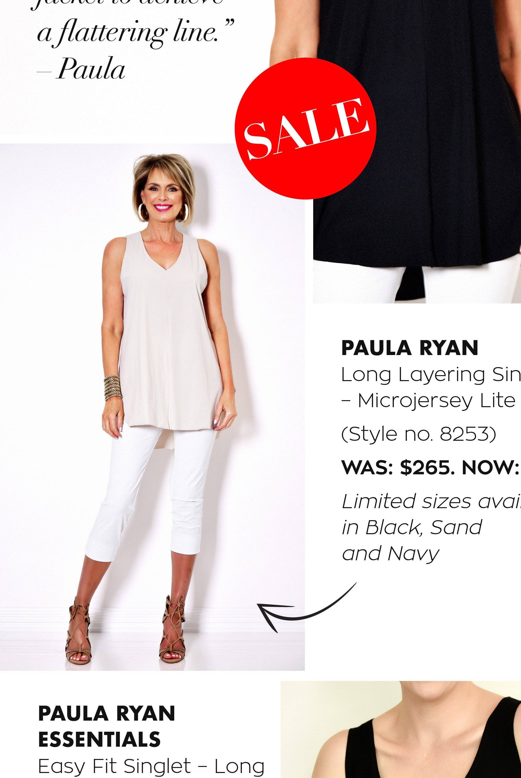 PAULA RYAN ESSENTIALS Easy Fit Singlet - Long - Micromodal - Paula Ryan