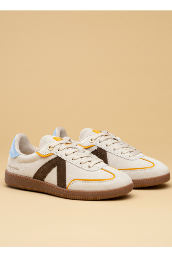 ASFVLT Elite Classic Sneaker - Creal/Brown/Mustard - Magpie Style