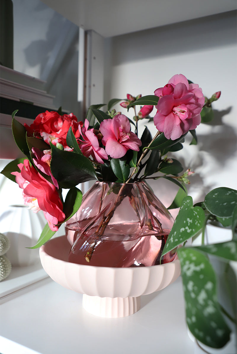 Lintel Pink Glass Vase - Magpie Style