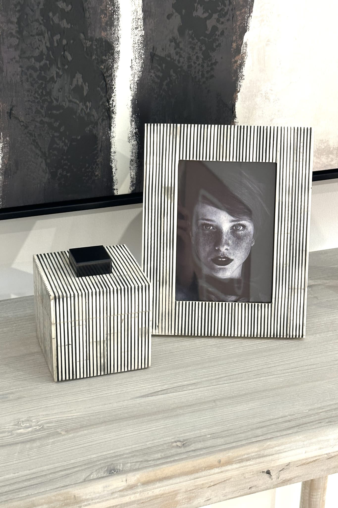 Banderet Stripe Photo Frame - 5 x 7 - Paula Ryan