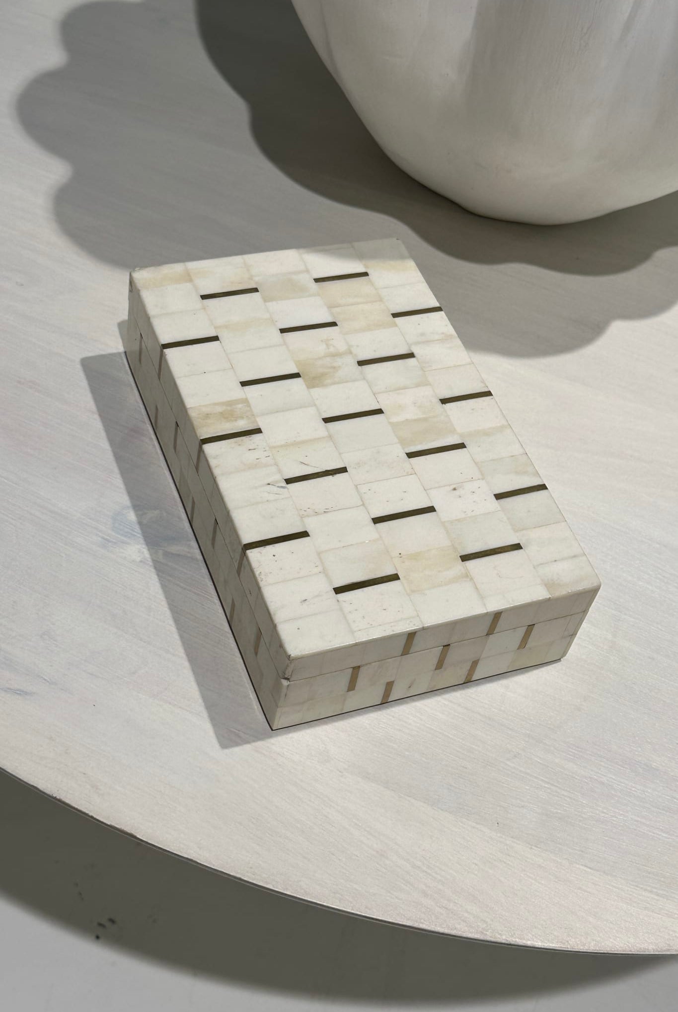 Tarakere Brass and Bone Inlay Box - Paula Ryan