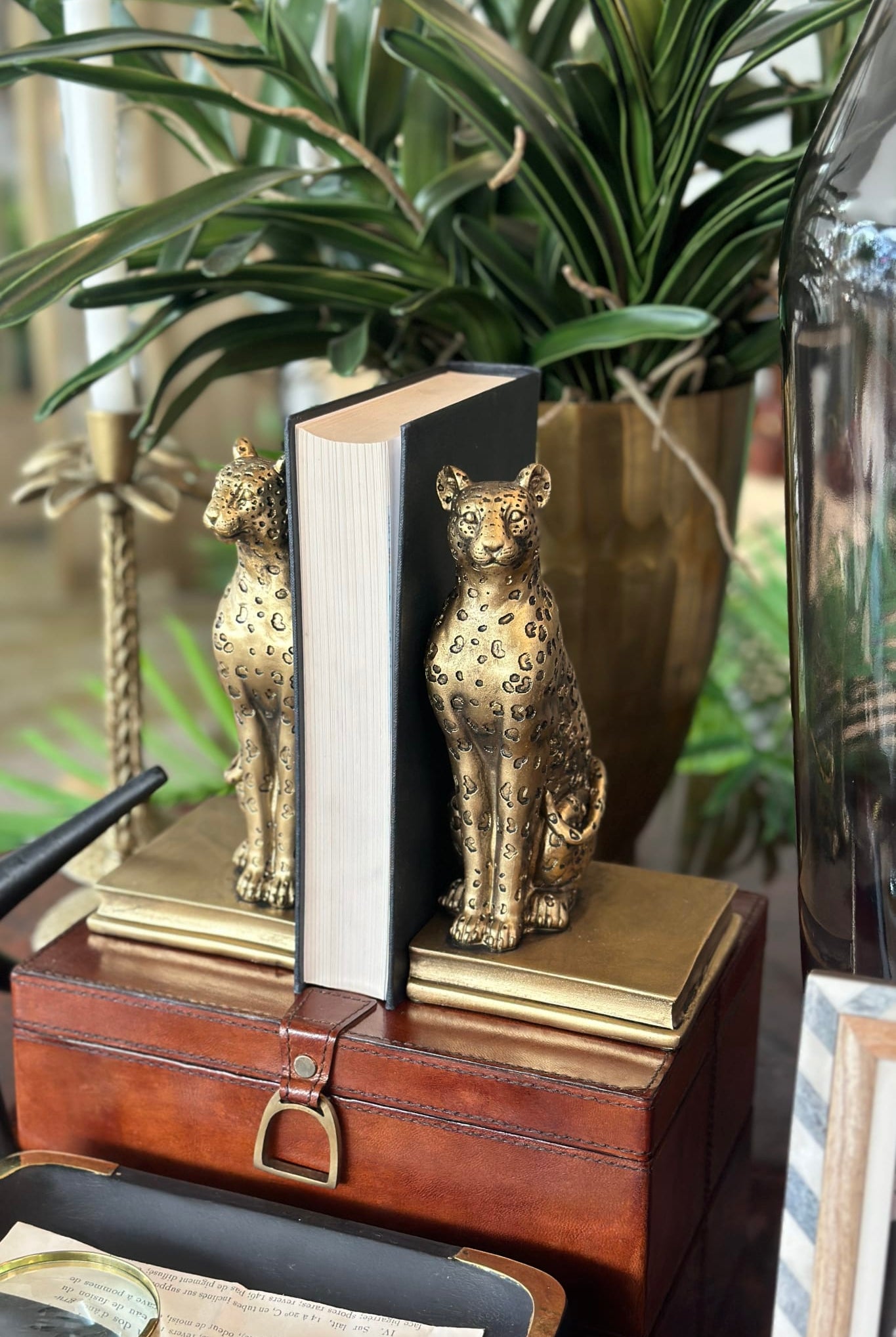 Kruger Leopard Bookends Set/2 - Magpie Style