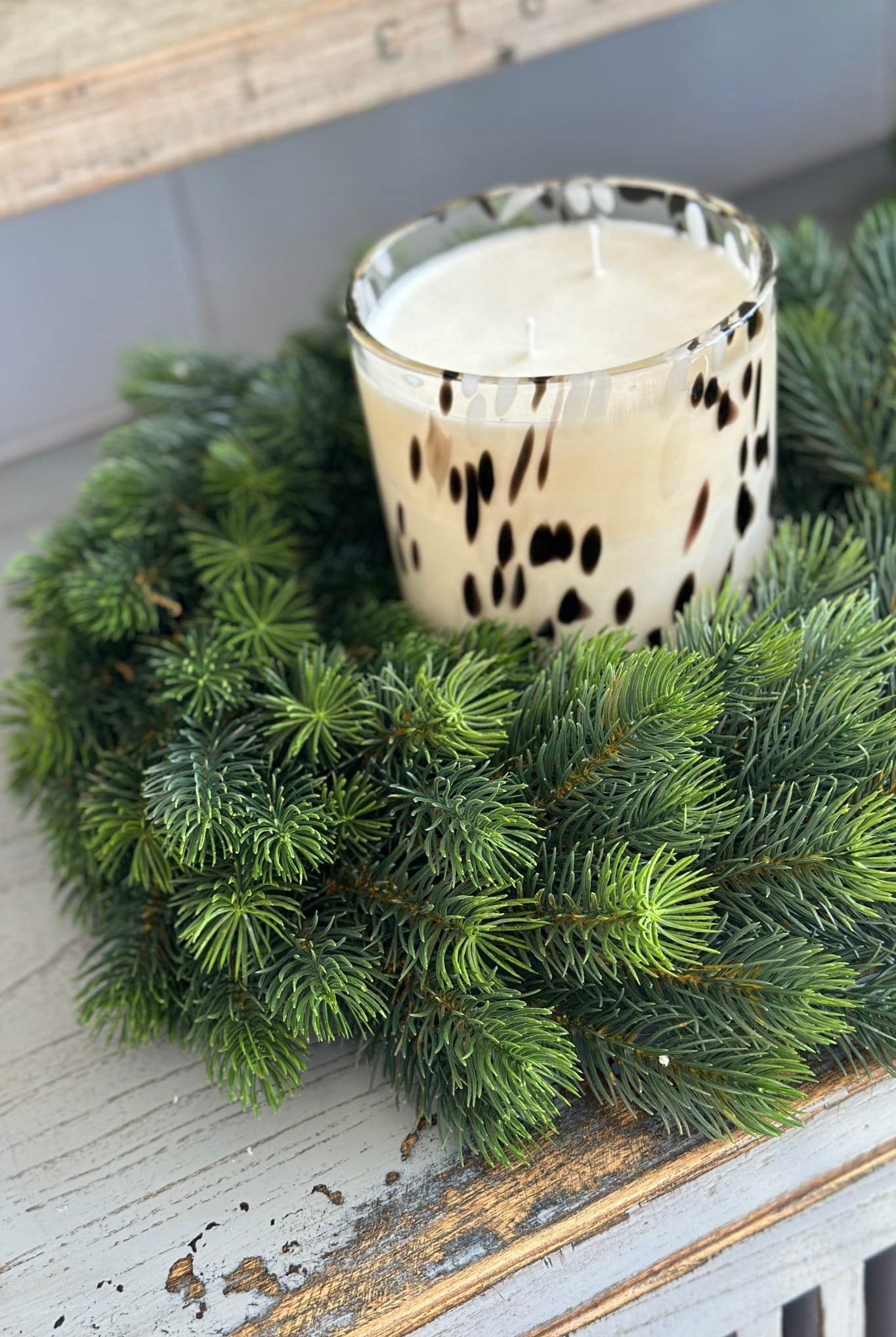 Small All Green Pine Christmas Wreath - Magpie Style