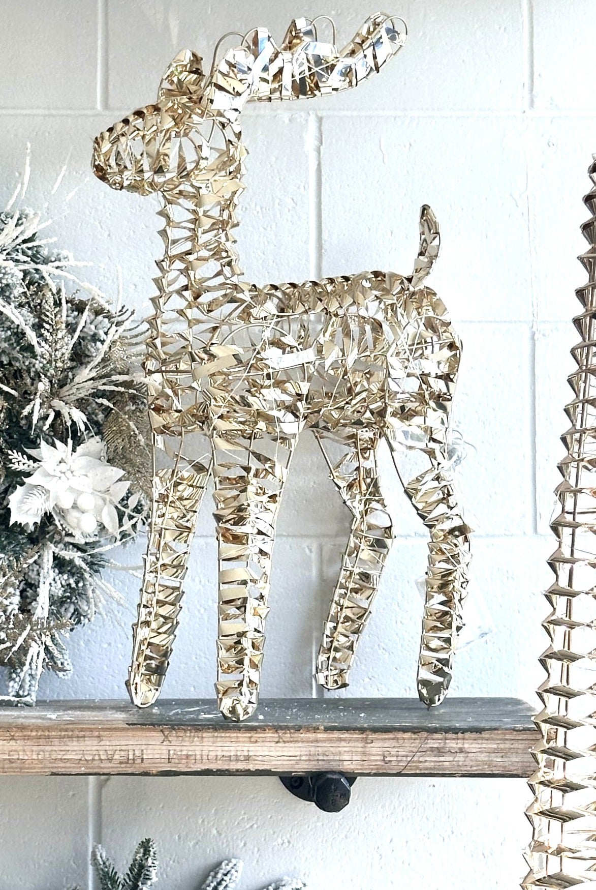 Vegas Reindeer Gold: 60cm - With Lights - Magpie Style