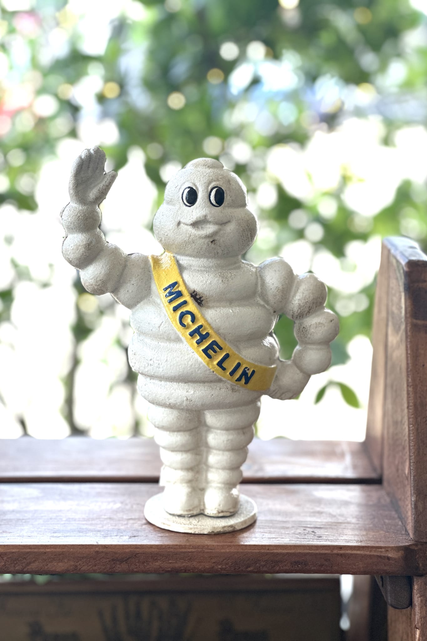 Michelin Man Waving Ornamental Bank - Magpie Style