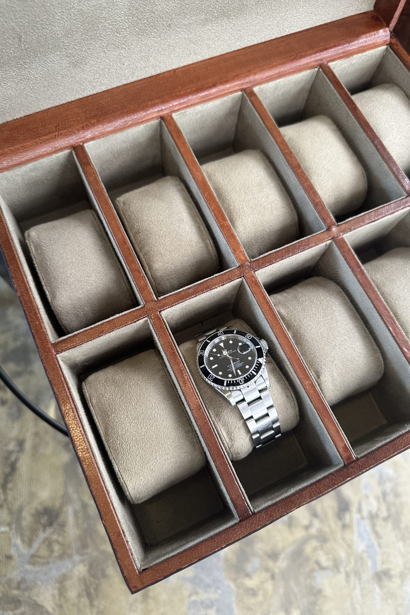 Leather 10 Watch Holder - Tan - Magpie Style