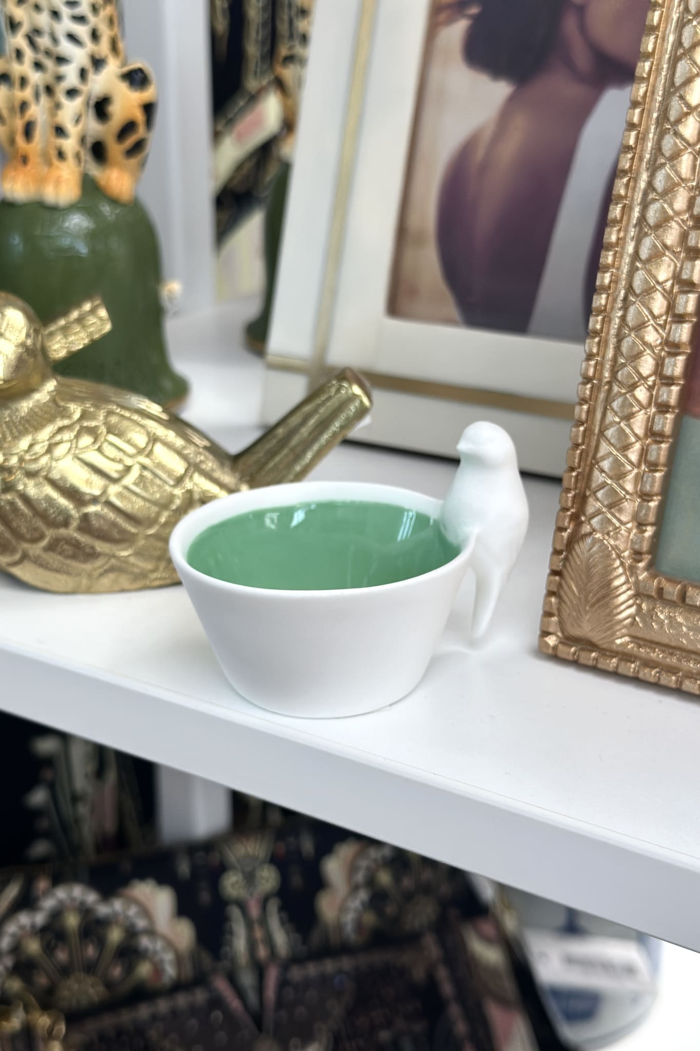 Green Apple Mini Bird Dish - Magpie Style