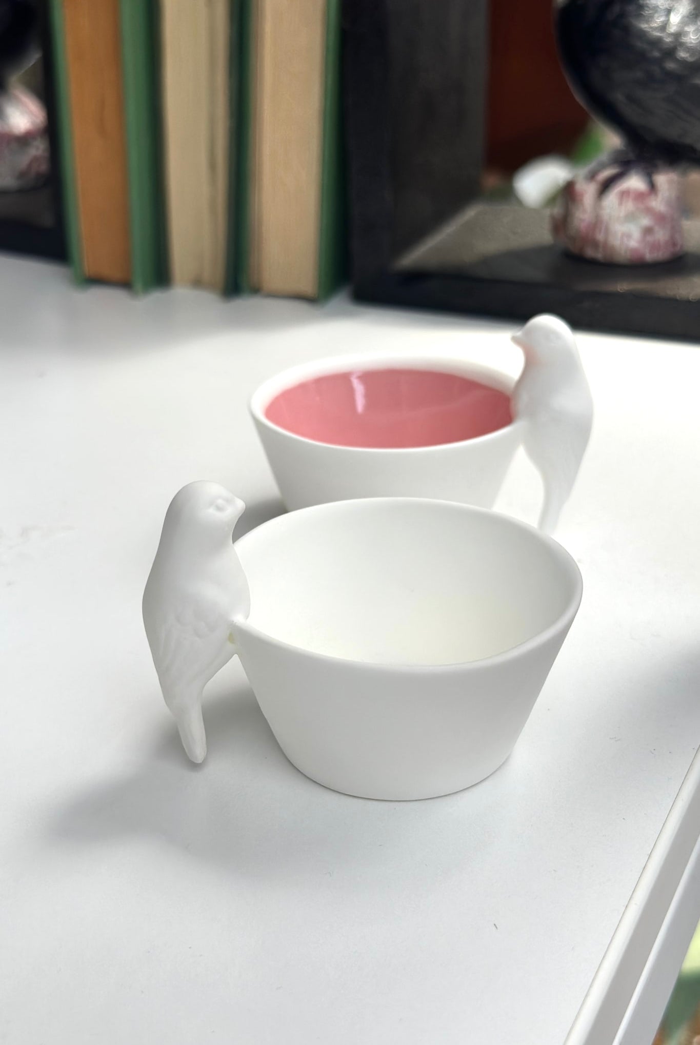 White Mini Bird Dish - Porcelain - Magpie Style