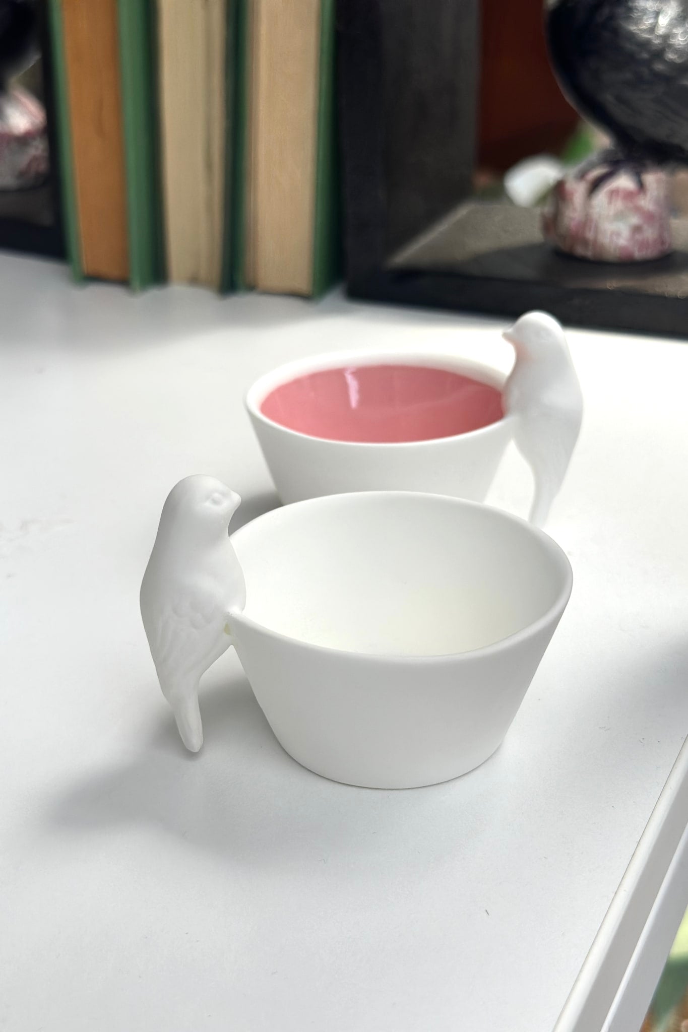 White Mini Bird Dish - Porcelain - Magpie Style