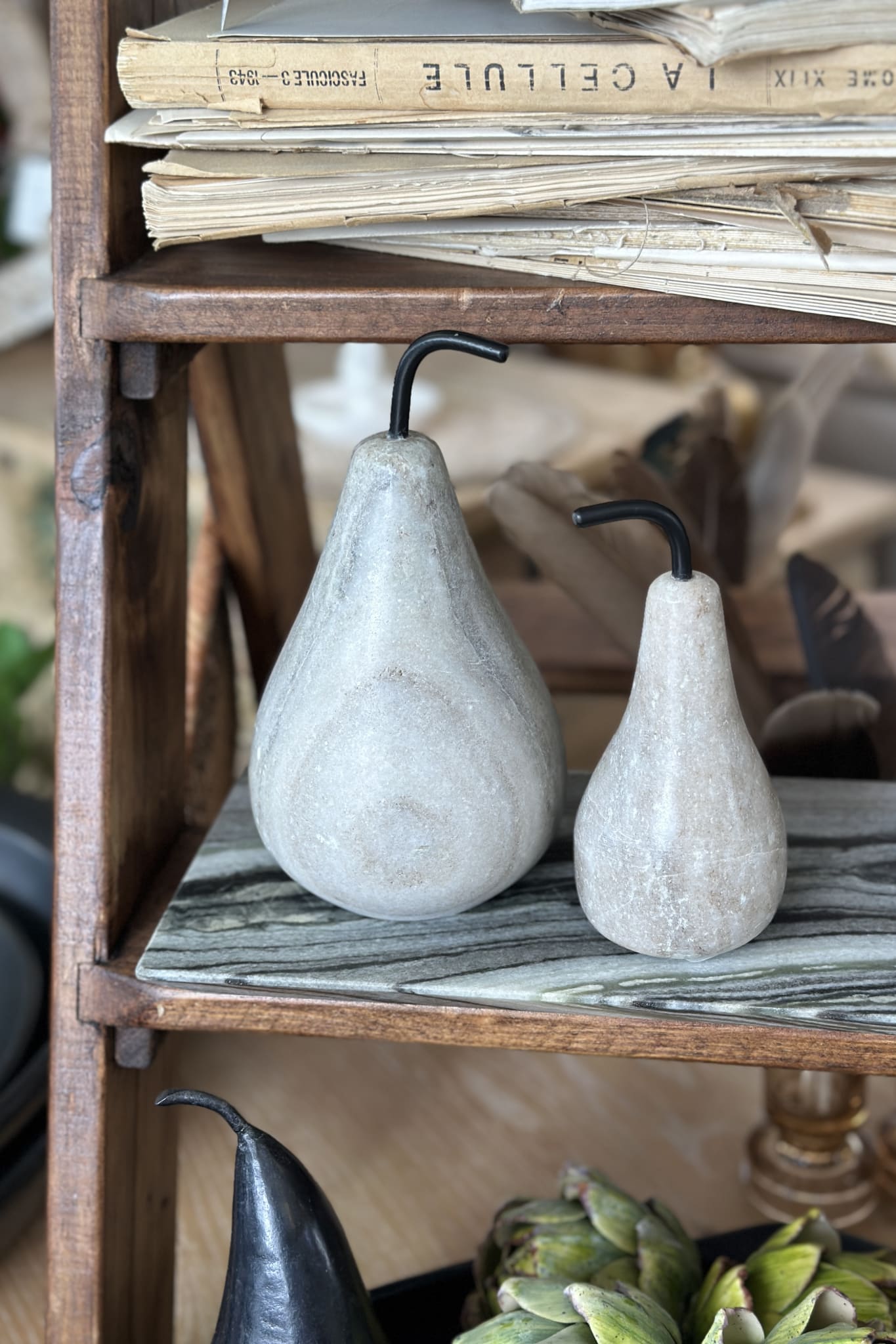 La Pera Hand Carved Marble Pear - Sml - Magpie Style