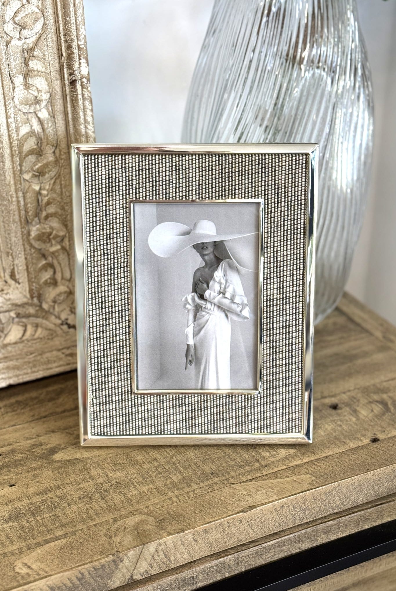 Tweed Silver Frame - 5 x 7 - Magpie Style