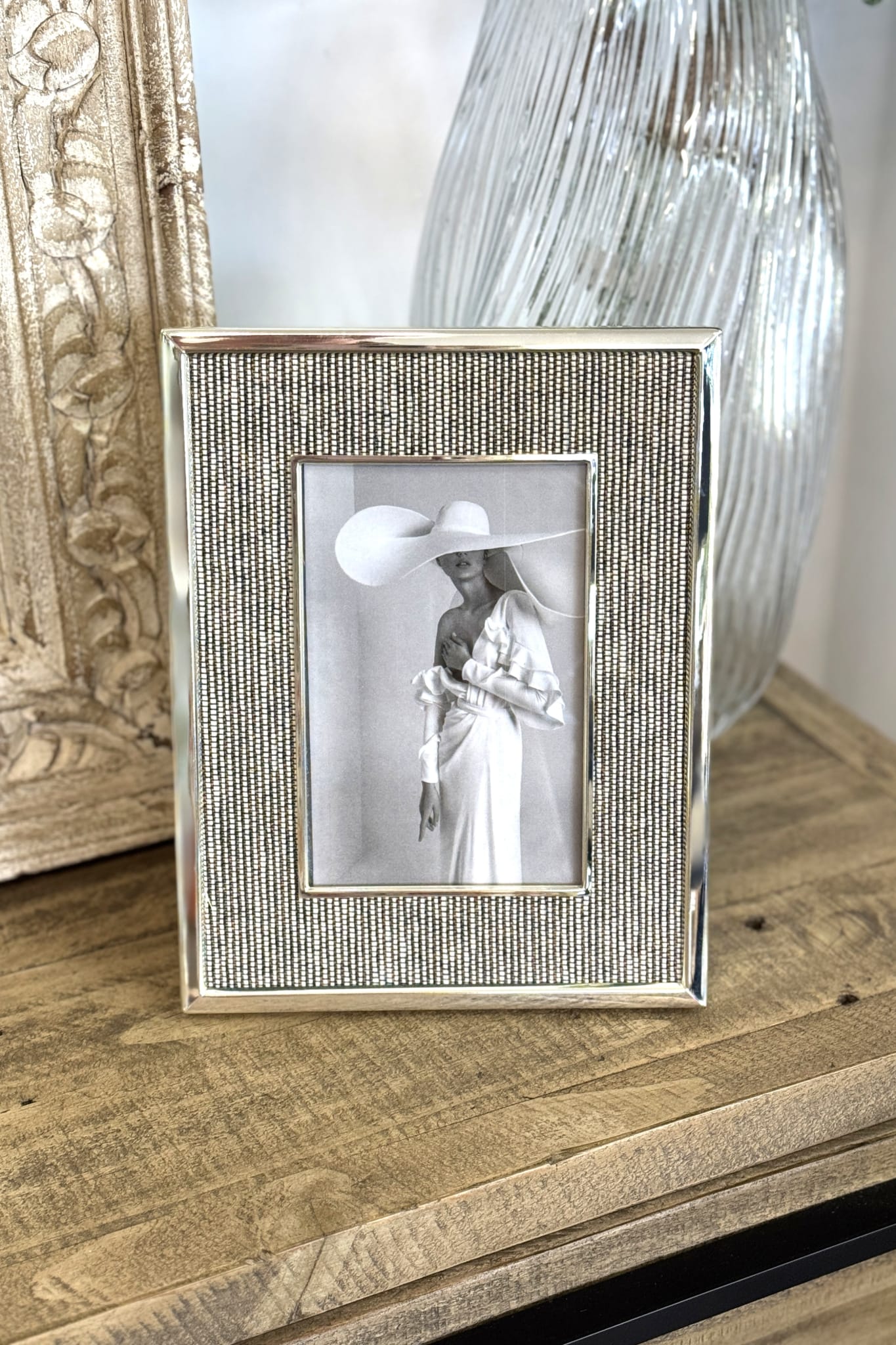 Tweed Silver Frame - 5 x 7 - Magpie Style