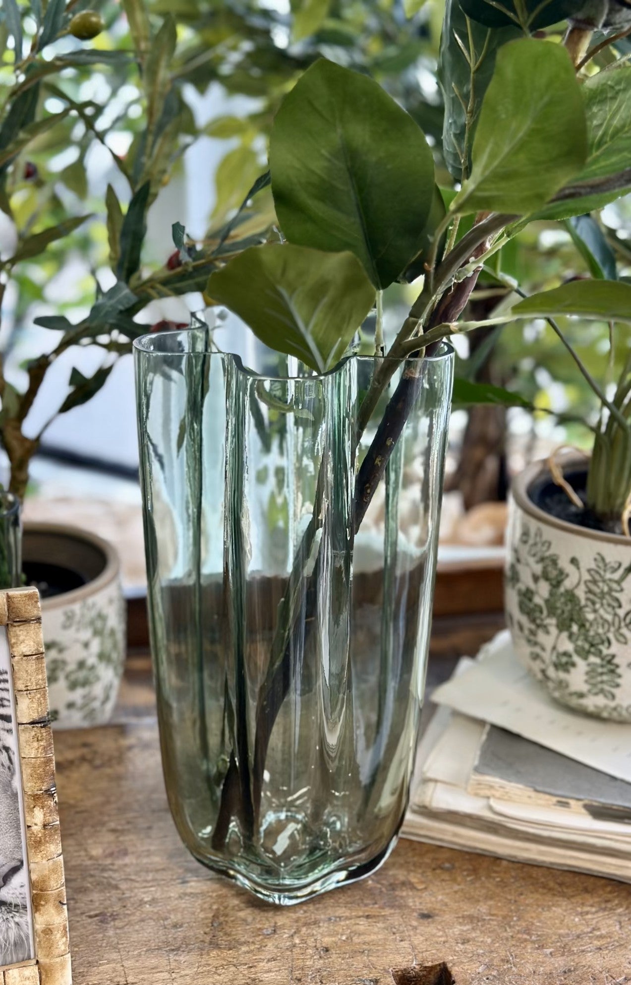 Aspen Channel Glass Vase - Lge - Magpie Style