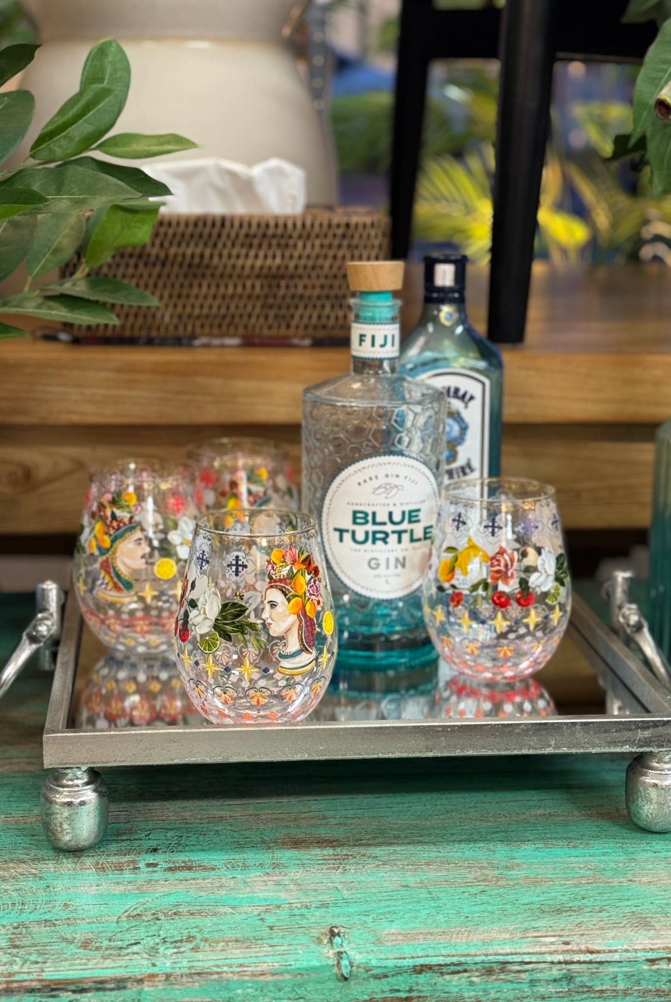 Italian Summer Glass Tumblers Set Of 2 - Magpie Style