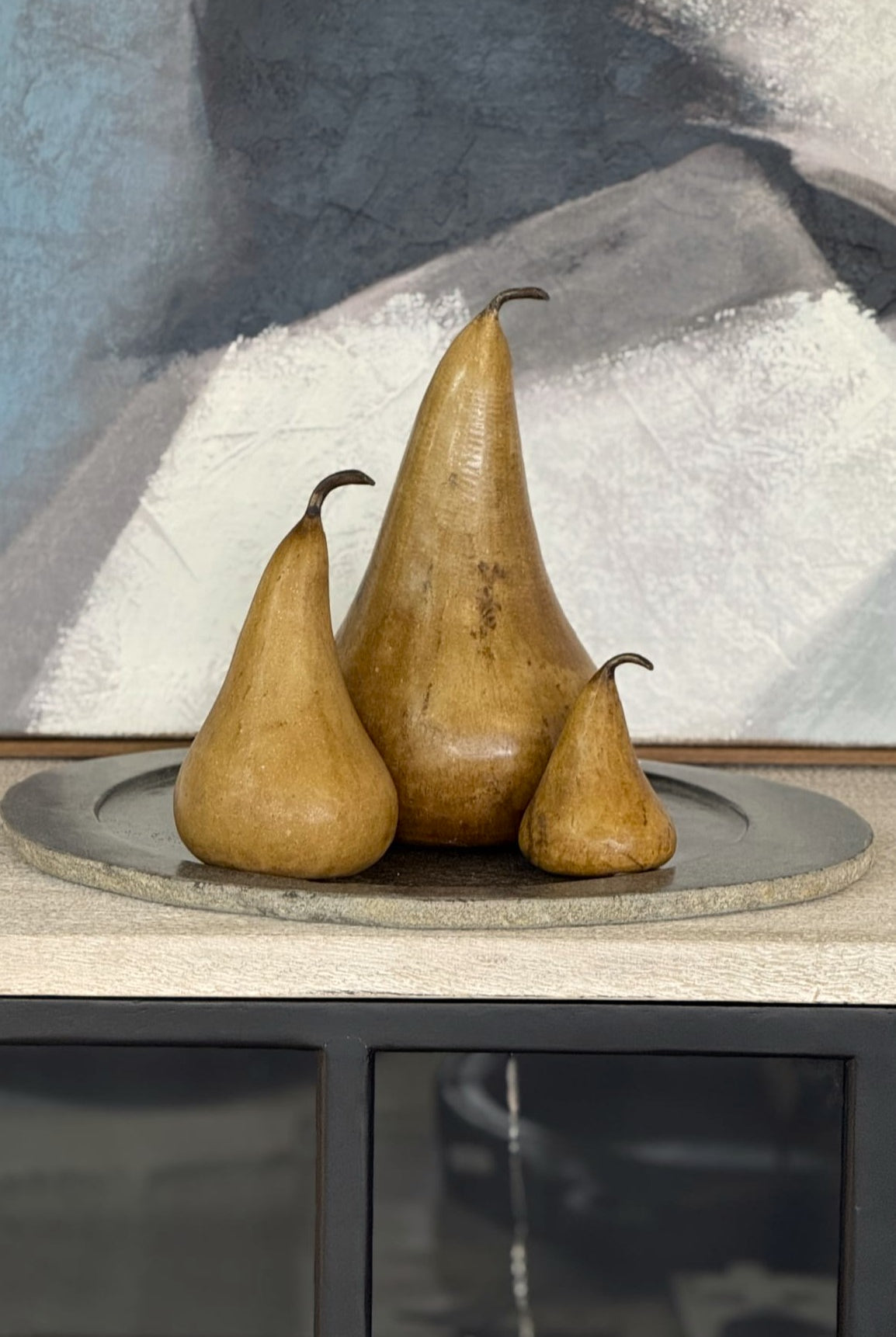 Large Natural Marble Pear - Magpie Style