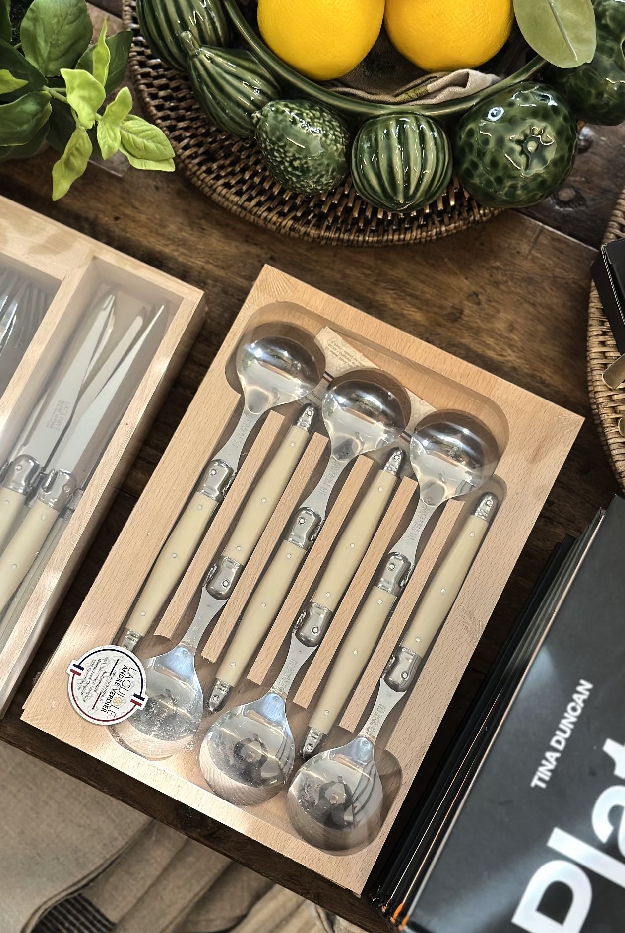 LAGUIOLE Debutant Soup Spoon Set/6 Ivory - Magpie Style