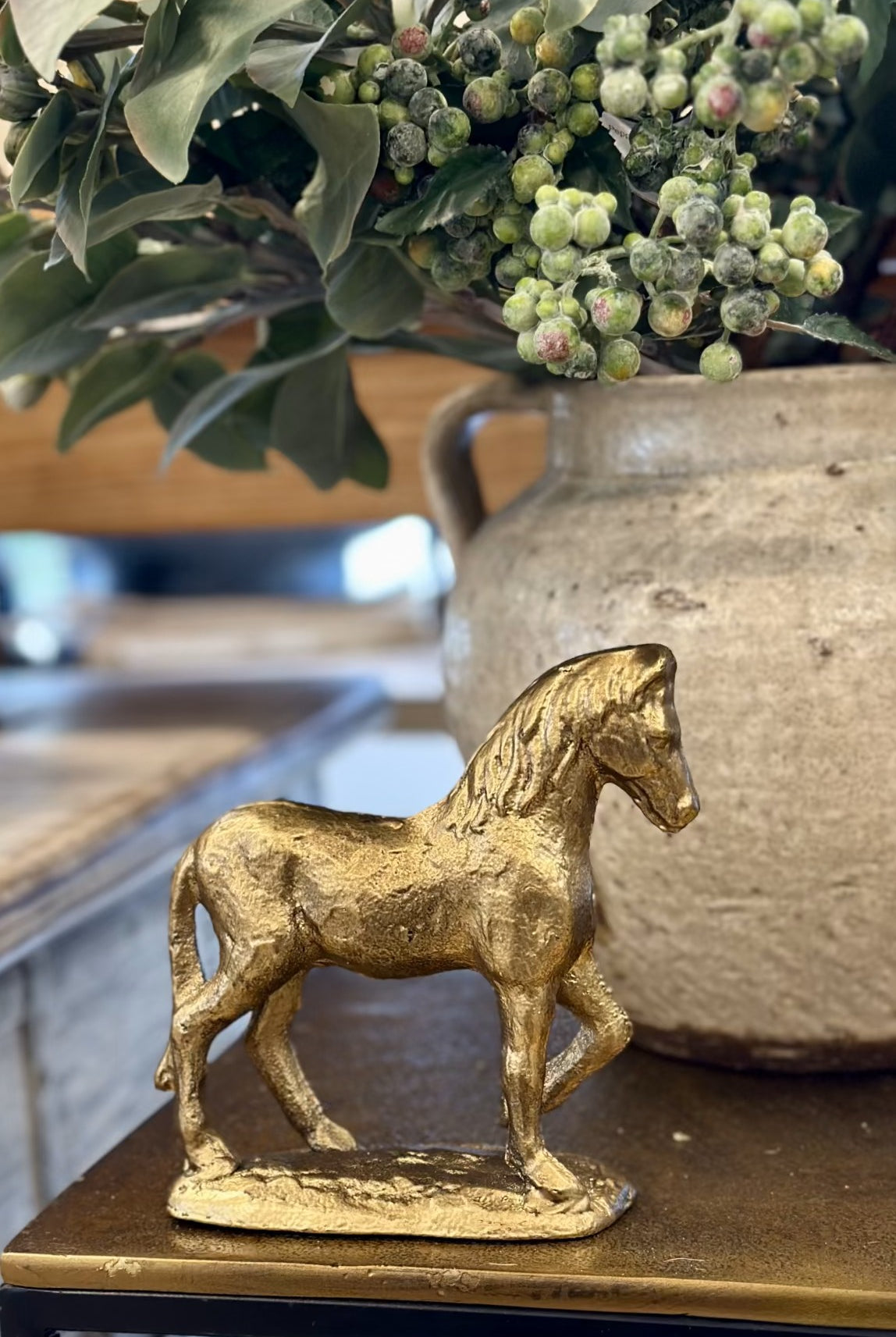Gold Decorative Horse - Magpie Style