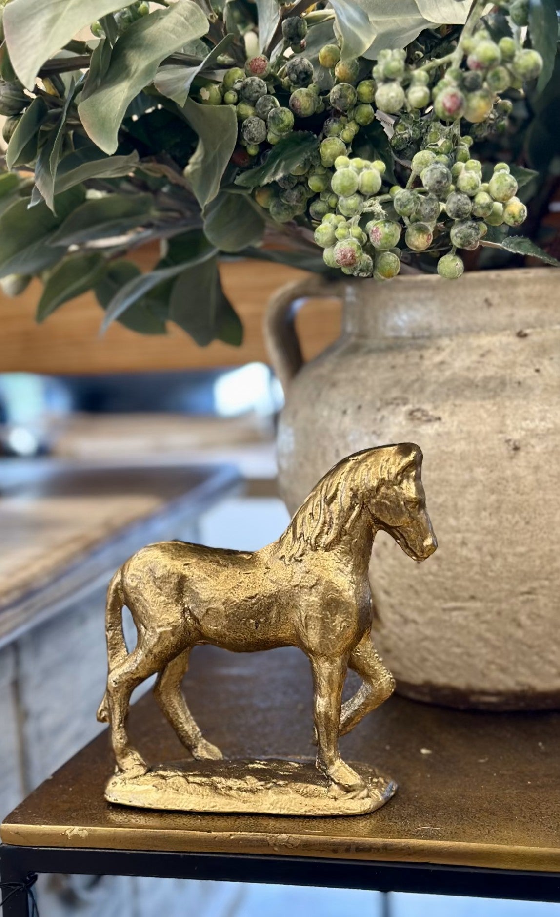 Gold Decorative Horse - Magpie Style
