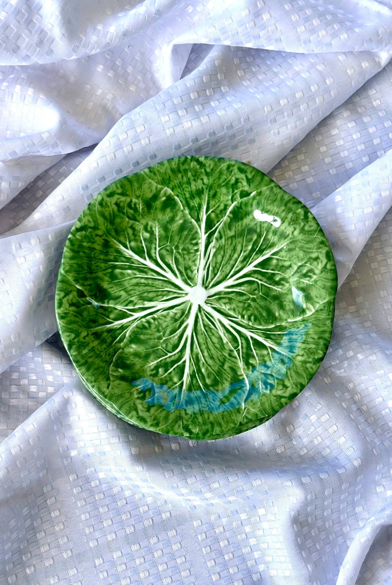 Green Cabbage Melamine Side Plate - Magpie Style