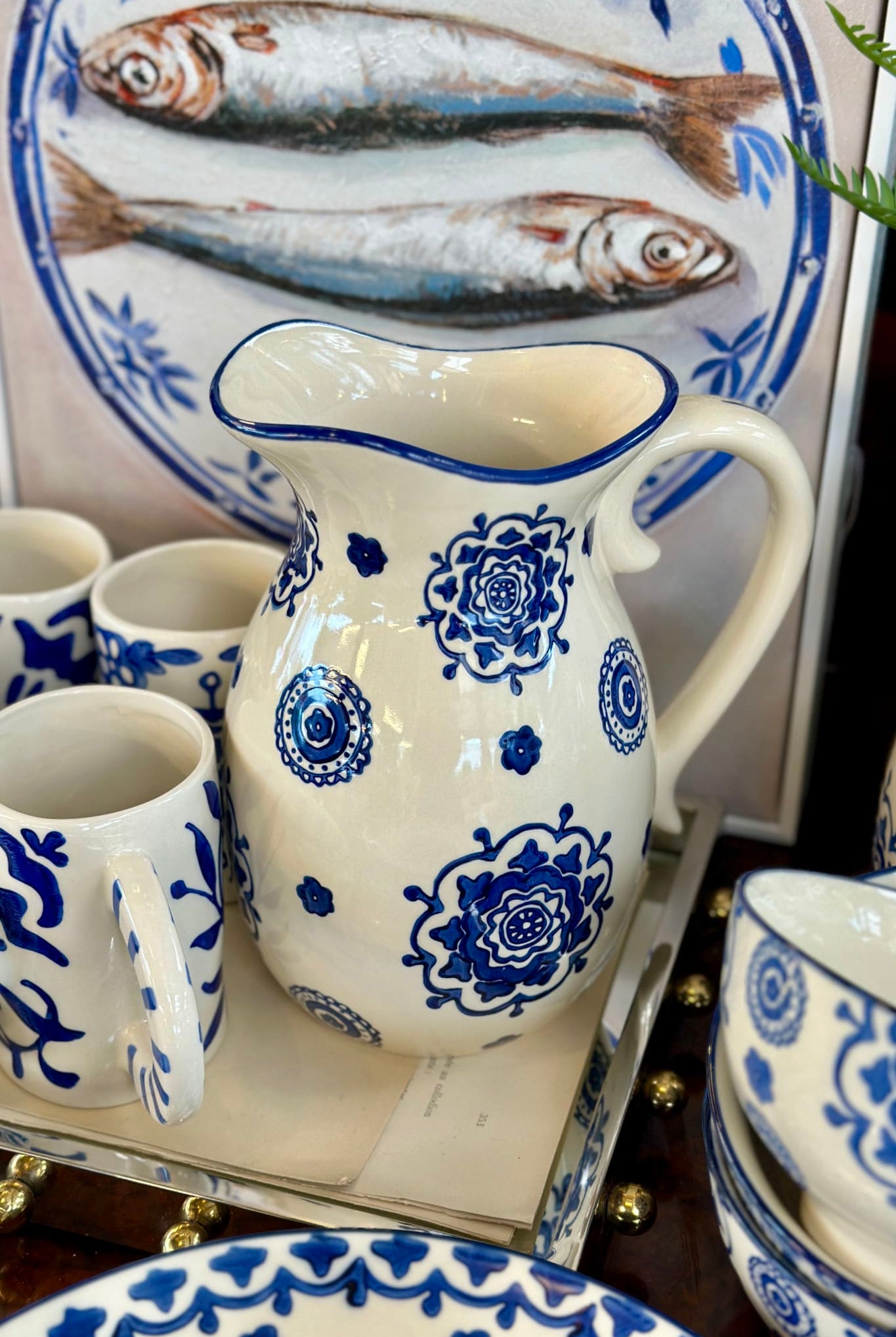 Porto Large Jug - Magpie Style