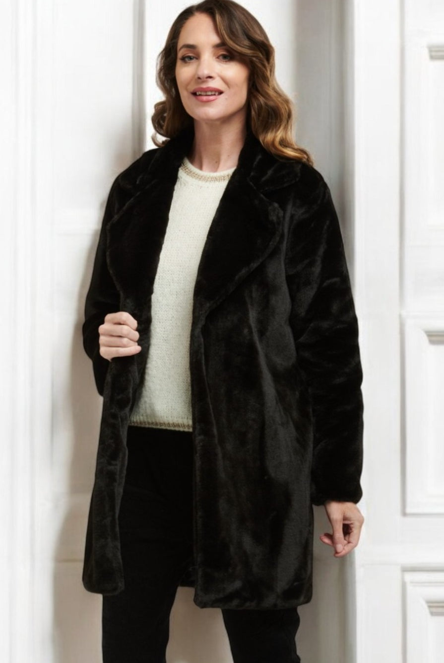 URBAN LUXURY Fury Coat - Black - Magpie Style