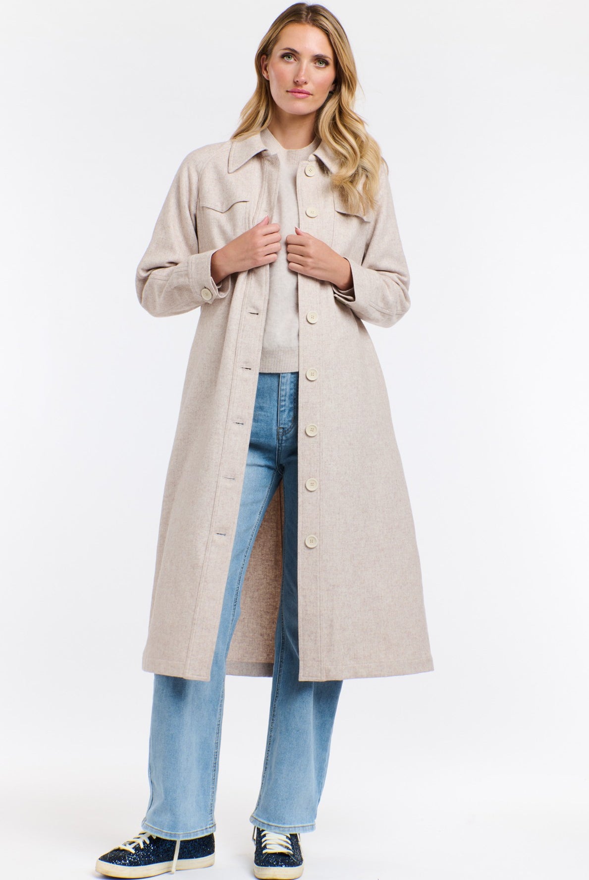 365 DAYS Erika Trench Coat - Vanilla Cream - Magpie Style