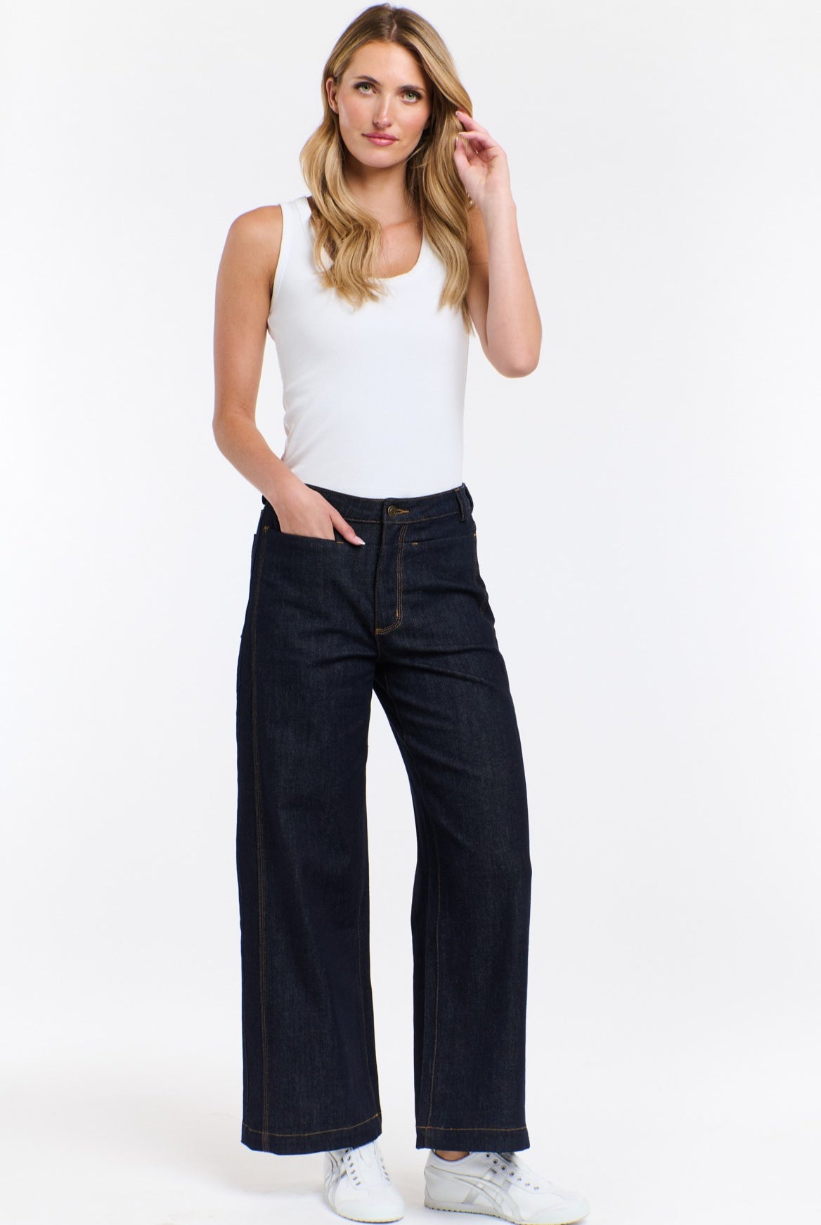 365 DAYS Brenda Triple Stitch Jeans - Dark Denim - Magpie Style