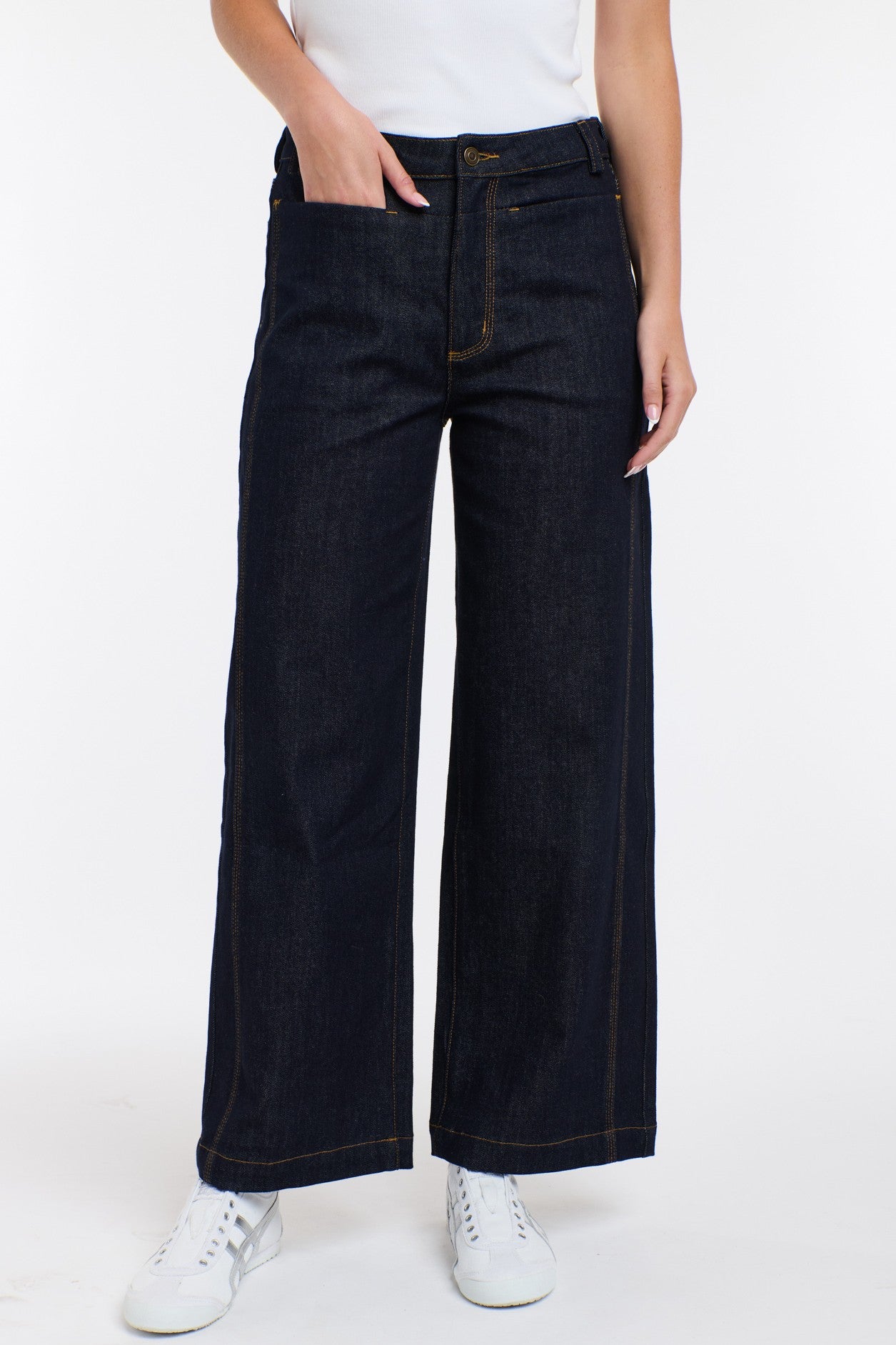 365 DAYS Brenda Triple Stitch Jeans - Dark Denim - Magpie Style