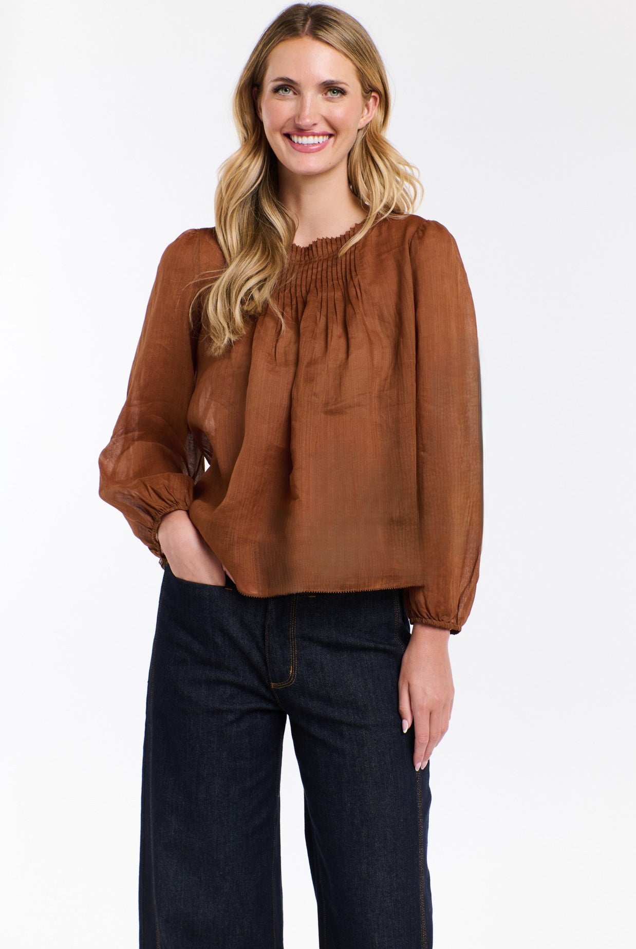365 DAYS Ariel Long Sleeve Top - Brandy - Magpie Style