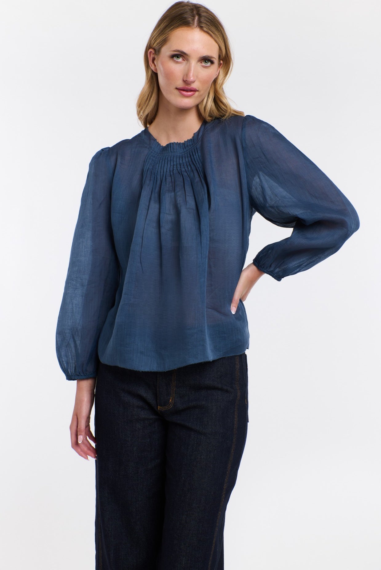 365 DAYS Ariel Long Sleeve Top - Denim - Magpie Style