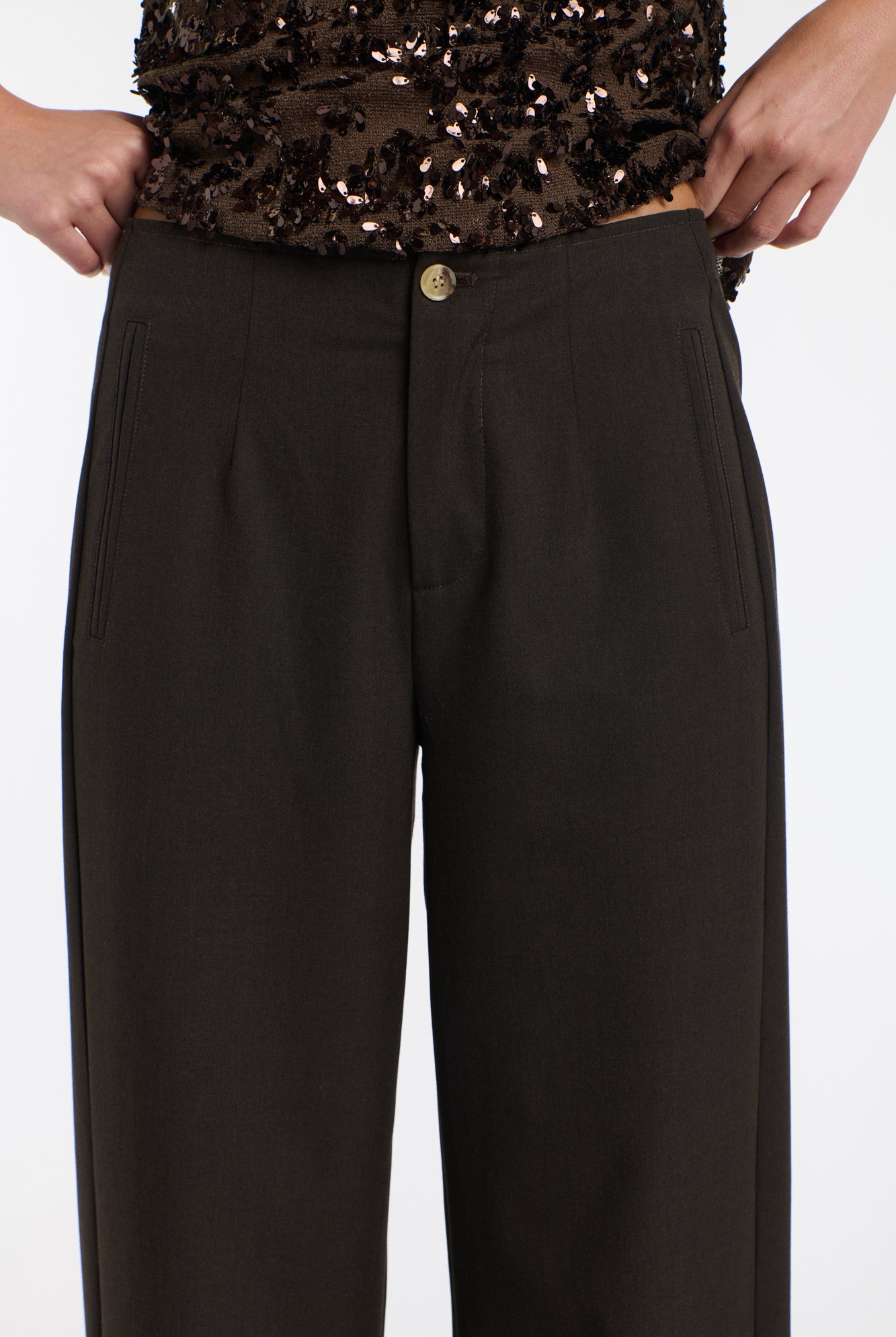 365 DAYS Mia Wallace Pants - Chocolate - Magpie Style