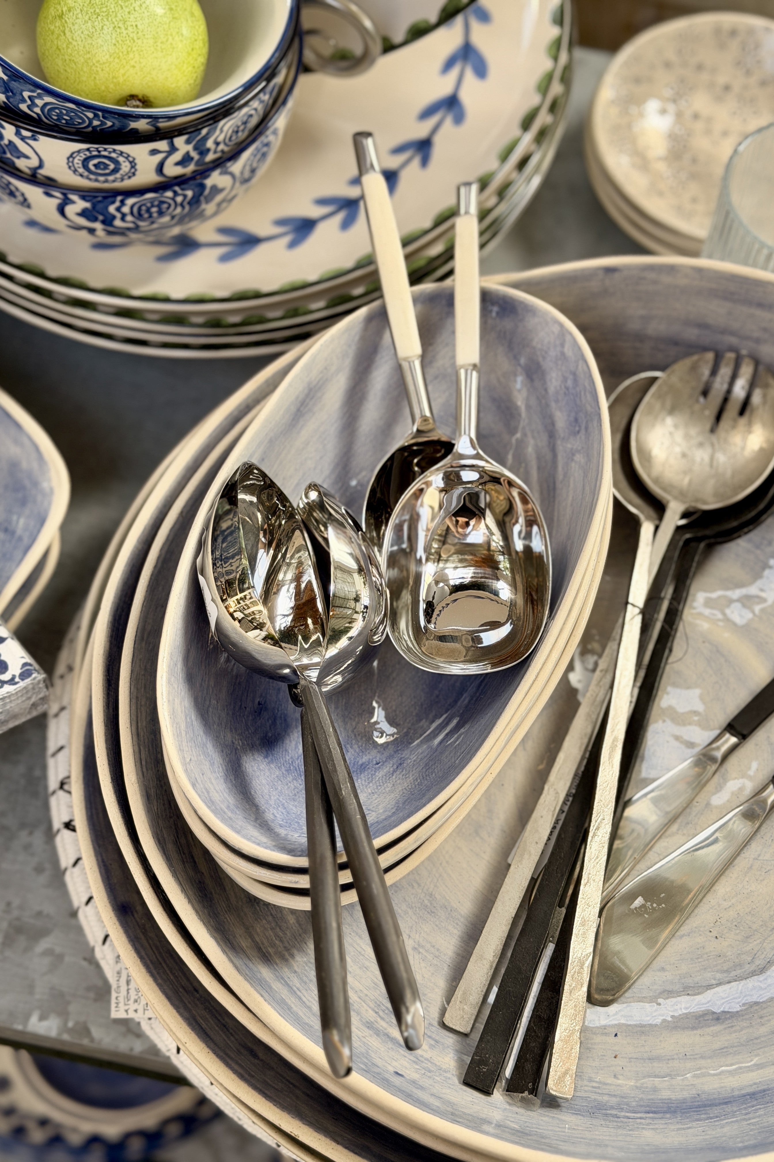 Burnished Serving Spoon / Ice Scoop - Magpie Style