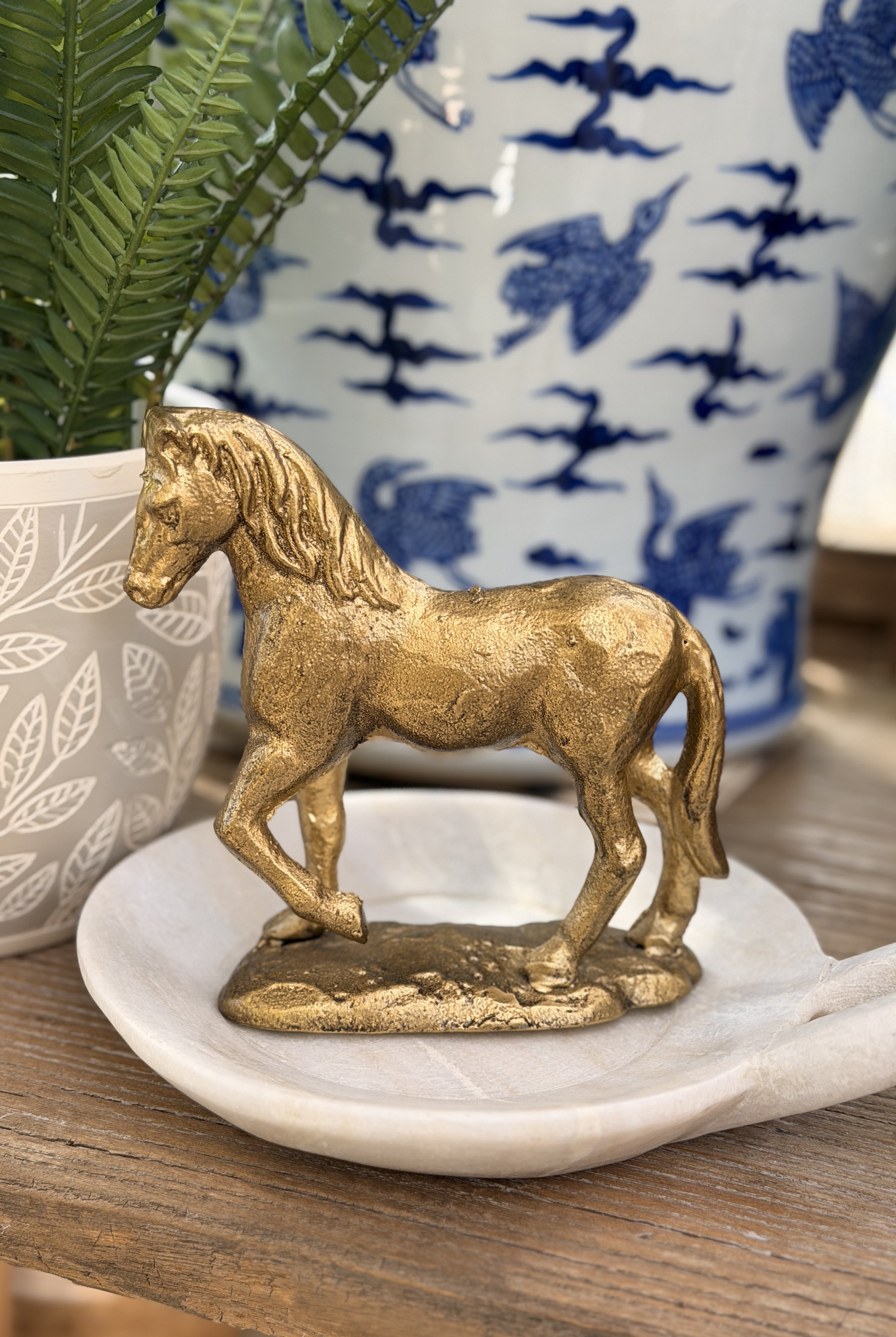 Gold Decorative Horse - Magpie Style