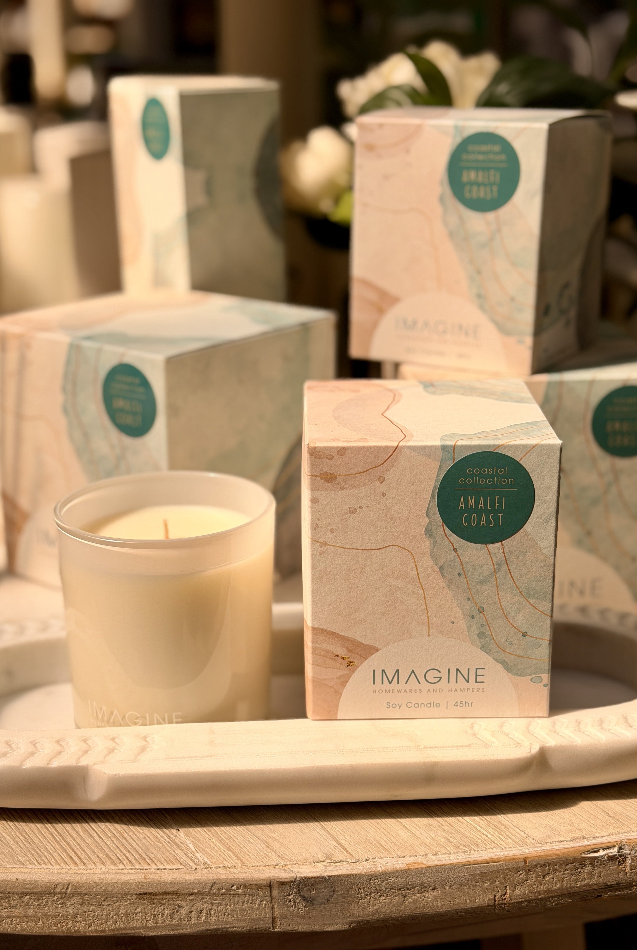 Amalfi Coast Soy Wax Candle 310g - White - Magpie Style