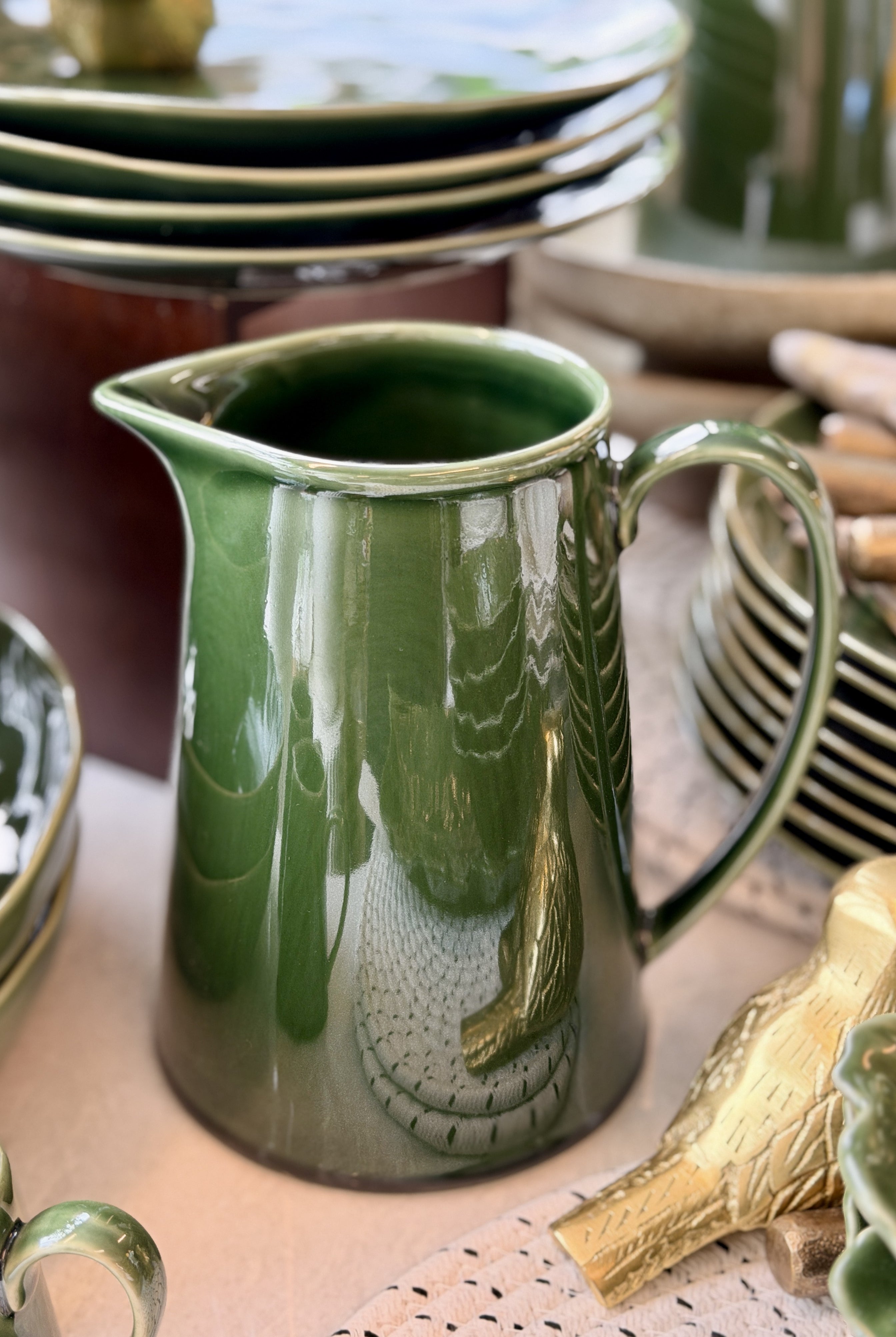 Ceramic Jug Forest Glaze - Magpie Style