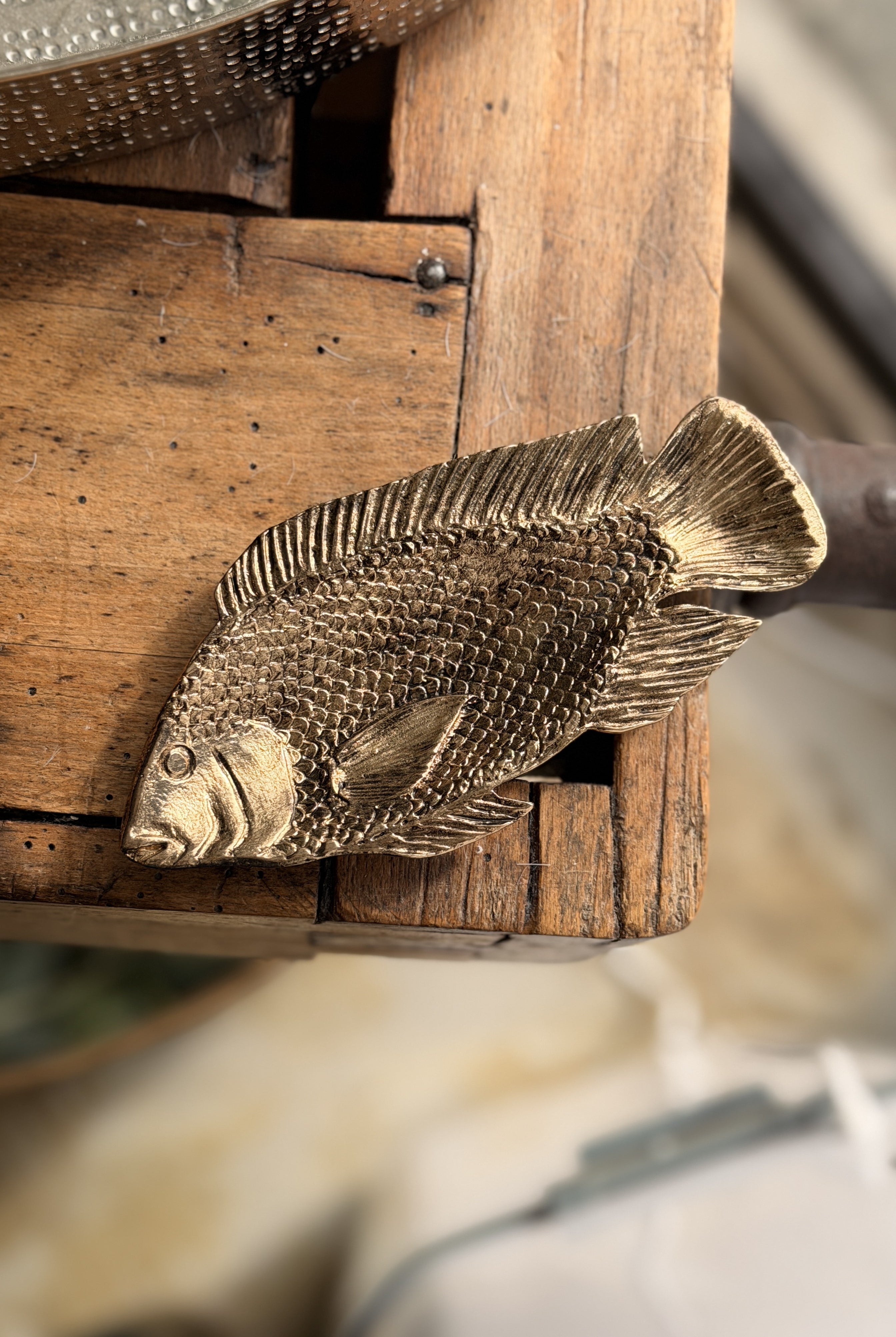 Pewter Fish Plate - Gold - Magpie Style