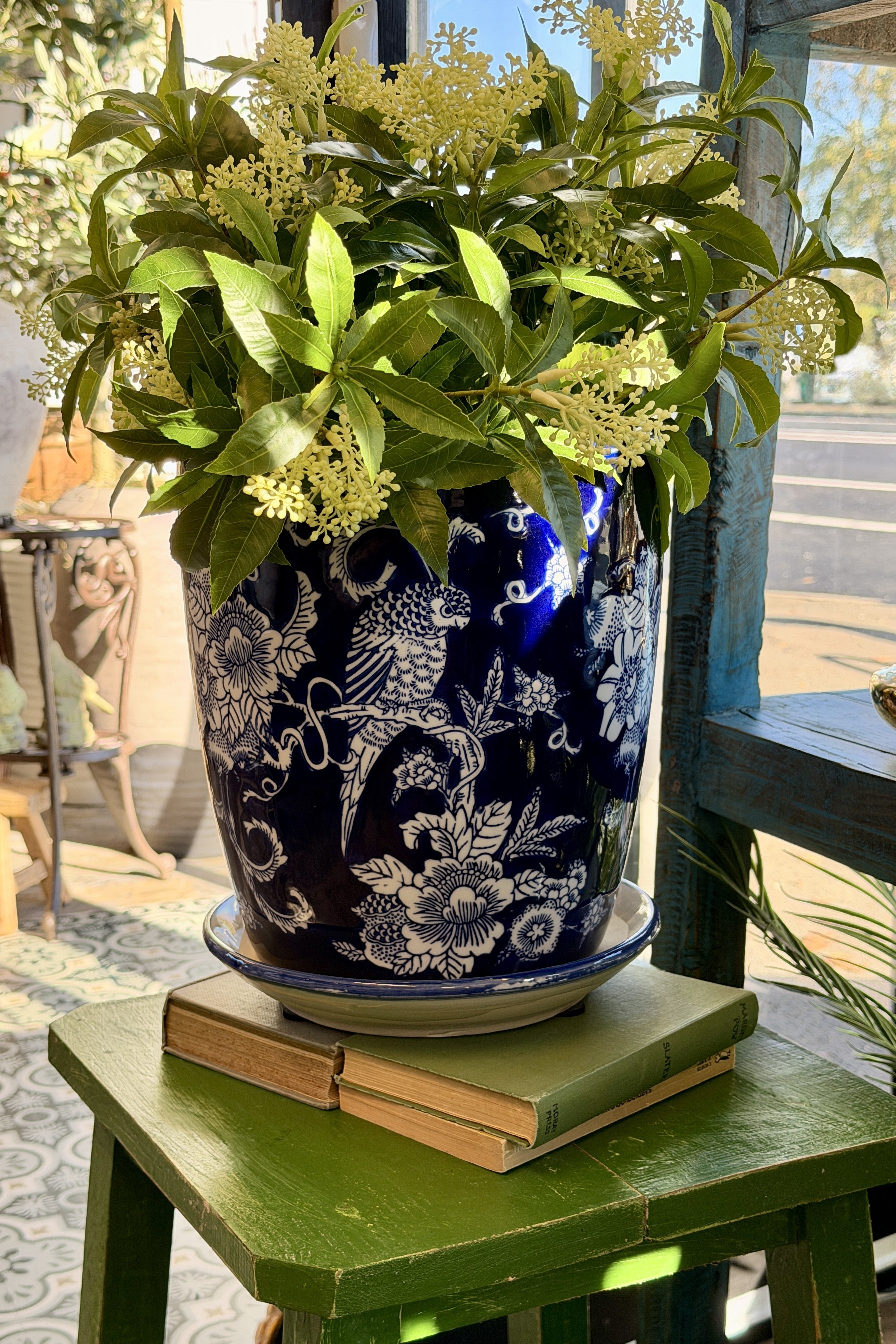 Midnight Bird Garden Pot - Large - Magpie Style