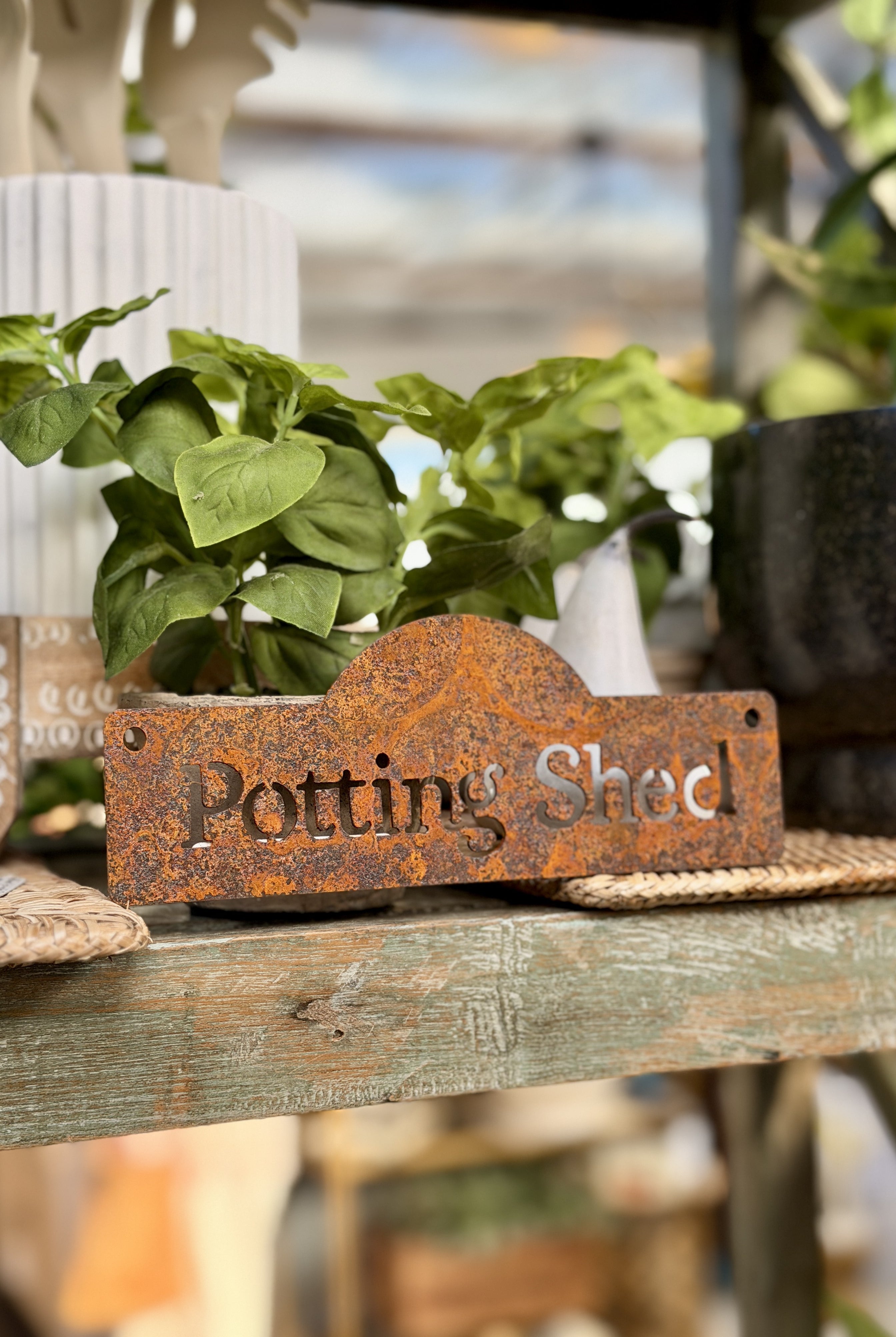 Potting Shed Sign - Rust Finish - Magpie Style