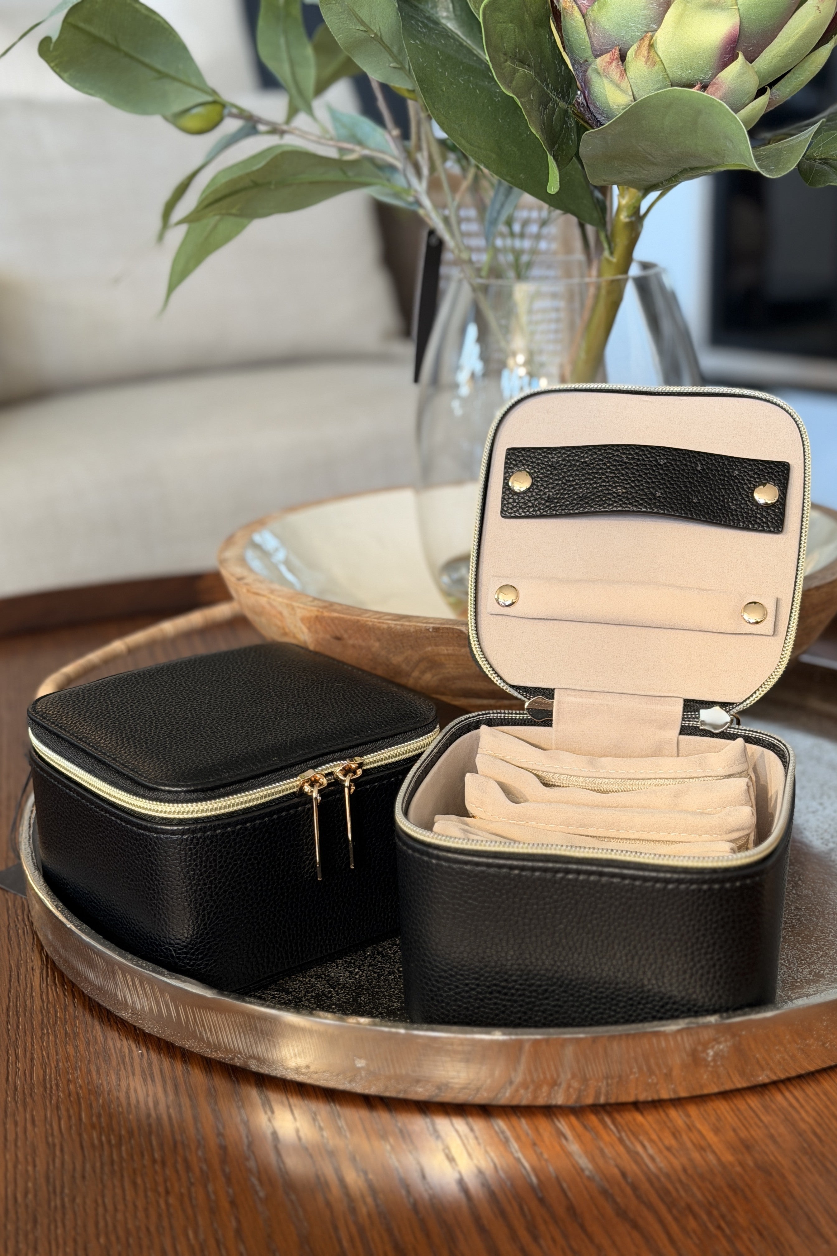 Square Jewellery Travel Box - Black - Paula Ryan