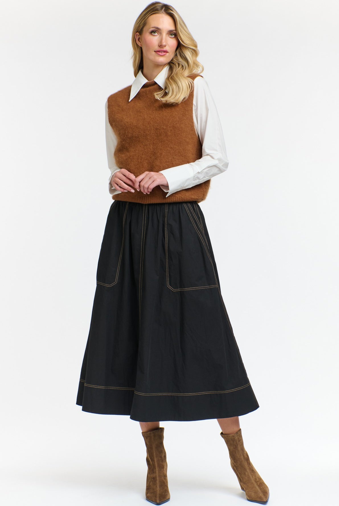 365 DAYS Marion Denim Skirt - Dark Denim - Magpie Style