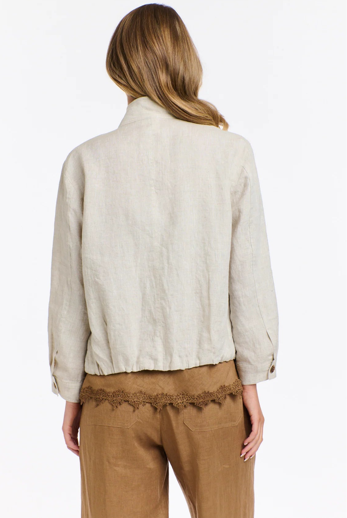 365 DAYS Rowan Linen Bomber Jacket - Natural - Magpie Style